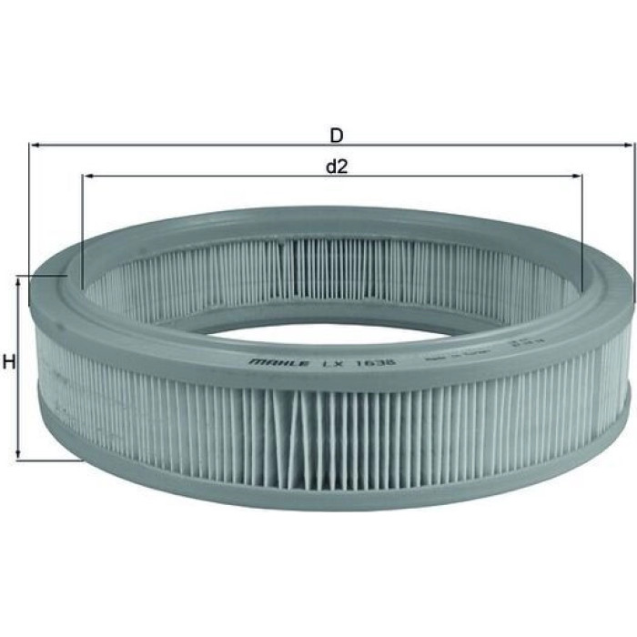 LX 1638 MAHLE Luftfilter LX 1638, Filtereinsatz, Höhe 67 mm – u. a. für Fiat Seicento / 600 (187_), / 600 Kasten/Schrägheck (287_) – OE Nummer 0006001073226 - l LX 1638 MAHLE Luftfilter LX 1638, Filtereinsatz, Höhe 67 mm – u. a. für Fiat Seicento / 600 (187_), / 600 Kasten/Schrägheck (287_) – OE Nummer 0006001073226 - l