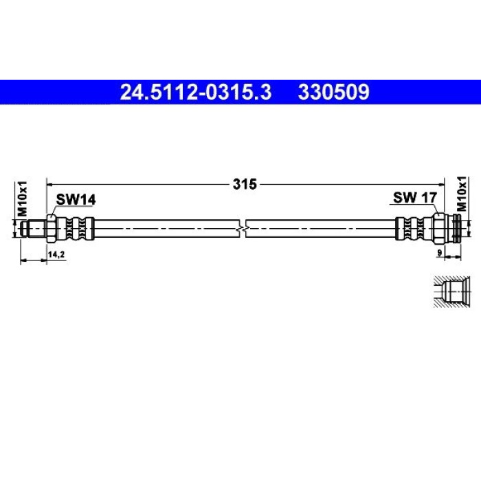 24.5112-0315.3 ATE Bremsschlauch 24.5112-0315.3 24.5112-0315.3 ATE Bremsschlauch 24.5112-0315.3