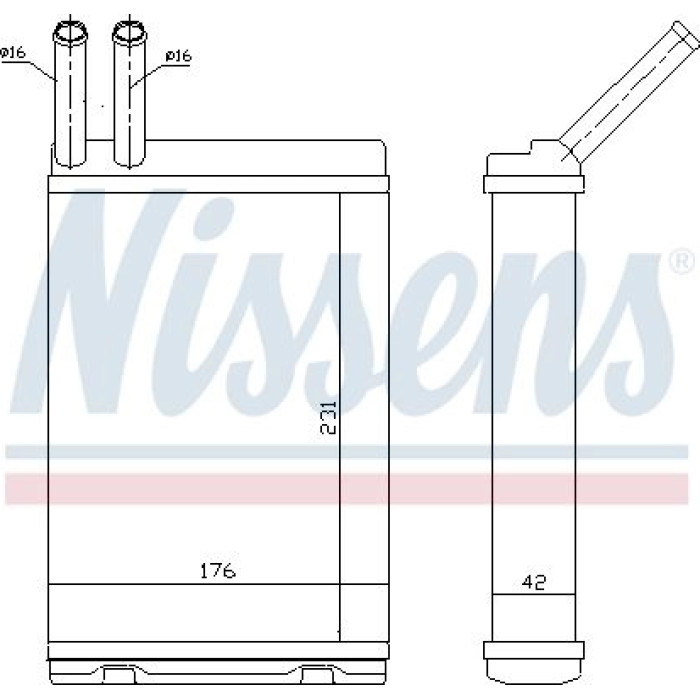 Nissens Heizungskühler PKW 73642 Nissens Heizungskühler PKW 73642