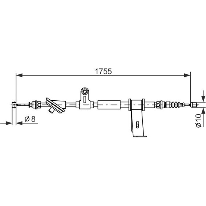 Bosch Handbremsseil links 1987477111 Bosch Handbremsseil links 1987477111
