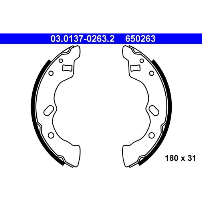 ATE Bremsbacken 03.0137-0263.2 ATE Bremsbacken 03.0137-0263.2