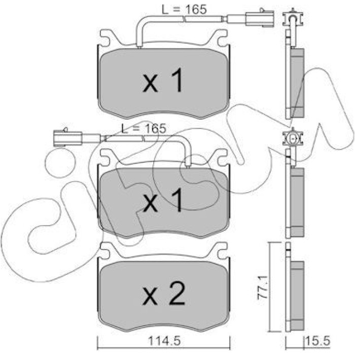 CIFAM Bremsbelagsatz, Scheibenbremse 822-1099-0 CIFAM Bremsbelagsatz, Scheibenbremse 822-1099-0