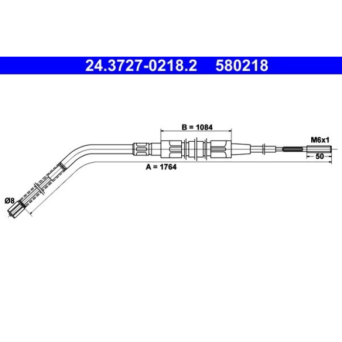 ATE Handbremsseil 24.3727-0218.2 ATE Handbremsseil 24.3727-0218.2