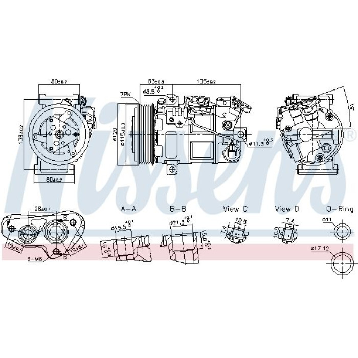 Nissens Klimakompressor PKW 891017 Nissens Klimakompressor PKW 891017
