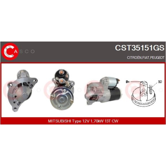 CASCO Anlasser CST35151GS CASCO Anlasser CST35151GS