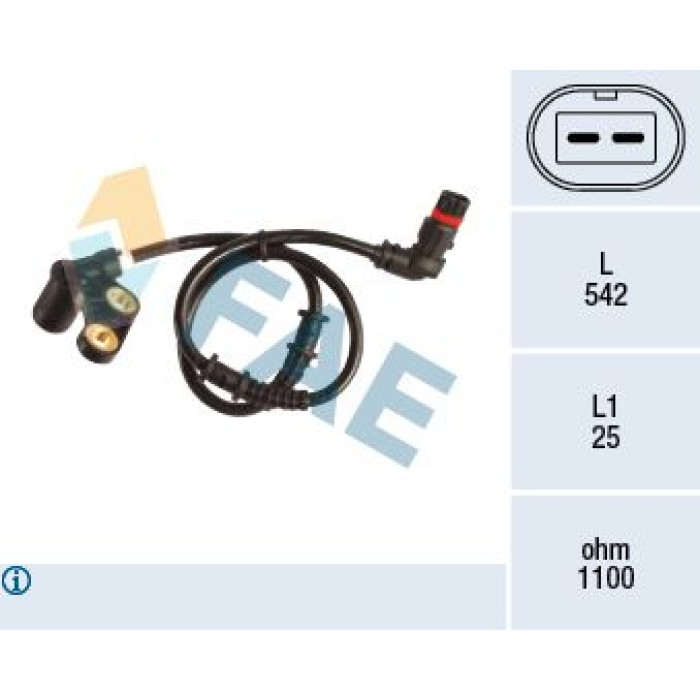 FAE Sensor, Raddrehzahl 78189 FAE Sensor, Raddrehzahl 78189