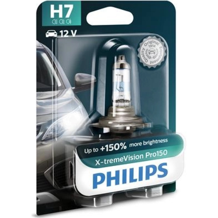 12972XVPB1 PHILIPS H7 Halogenlampe X-tremeVision Pro150 12 V 55 W PX26d, 1 Stück - 12972XVPB1 - l 12972XVPB1 PHILIPS H7 Halogenlampe X-tremeVision Pro150 12 V 55 W PX26d, 1 Stück - 12972XVPB1 - l