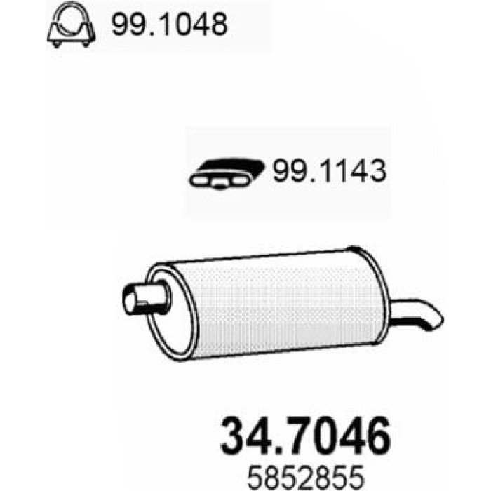 ASSO Endschalldämpfer 34.7046 ASSO Endschalldämpfer 34.7046