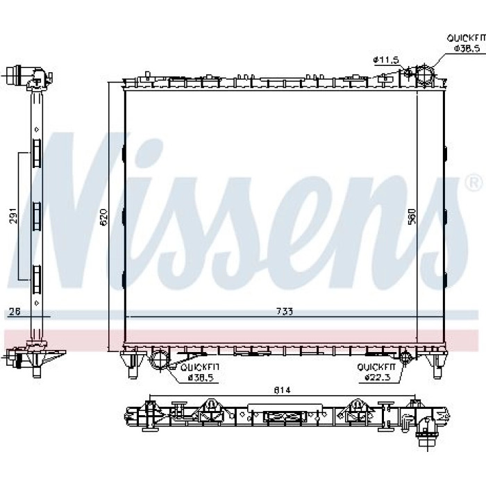 Nissens Wasserkühler PKW 64331 Nissens Wasserkühler PKW 64331