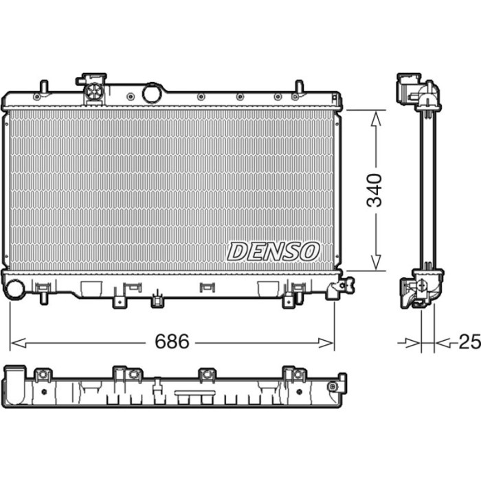 Denso Motorkühler DRM36020 Denso Motorkühler DRM36020