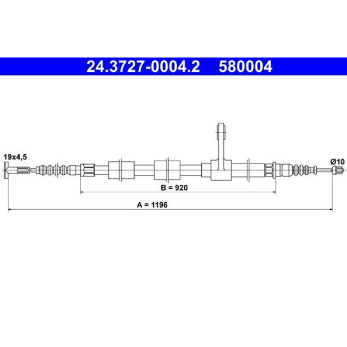 ATE Handbremsseil 24.3727-0004.2 ATE Handbremsseil 24.3727-0004.2