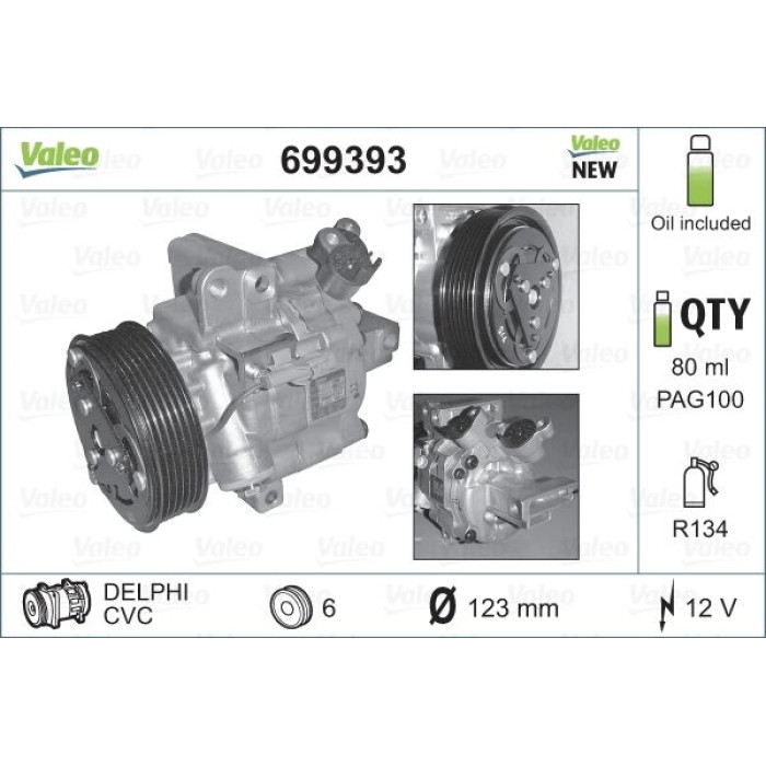 Valeo Klimakompressor 699393 Valeo Klimakompressor 699393