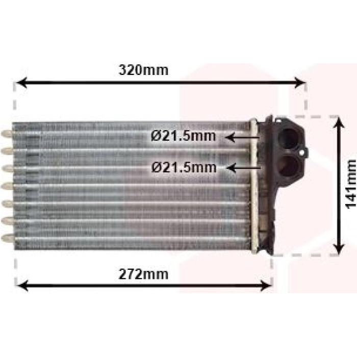 Van Wezel Heizungswärmetauscher 40006356 Van Wezel Heizungswärmetauscher 40006356