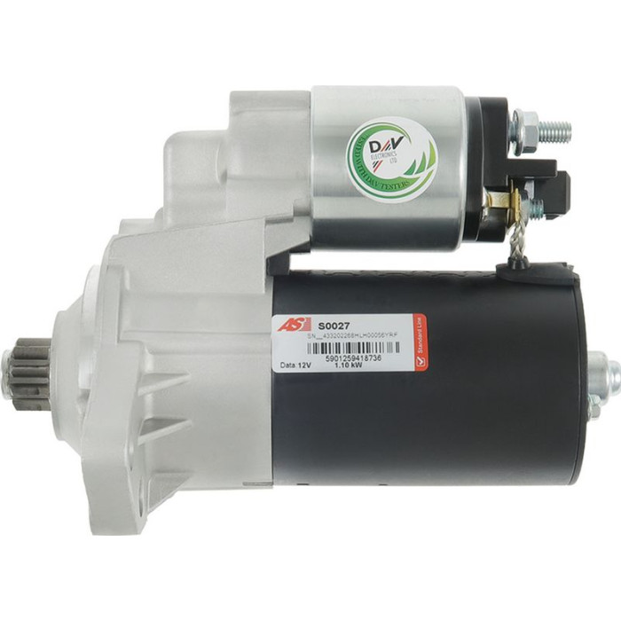 S0027 AS-PL Anlasser (Starter) 12 V 1,1 kW 9 Zähne S0027
