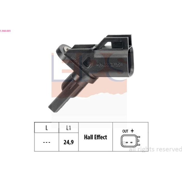 EPS Geschwindigkeitssensor 1.960.001 EPS Geschwindigkeitssensor 1.960.001