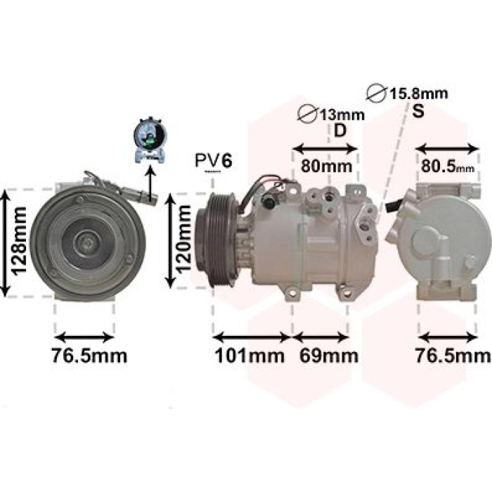 Van Wezel Klimakompressor 8301K703 Van Wezel Klimakompressor 8301K703
