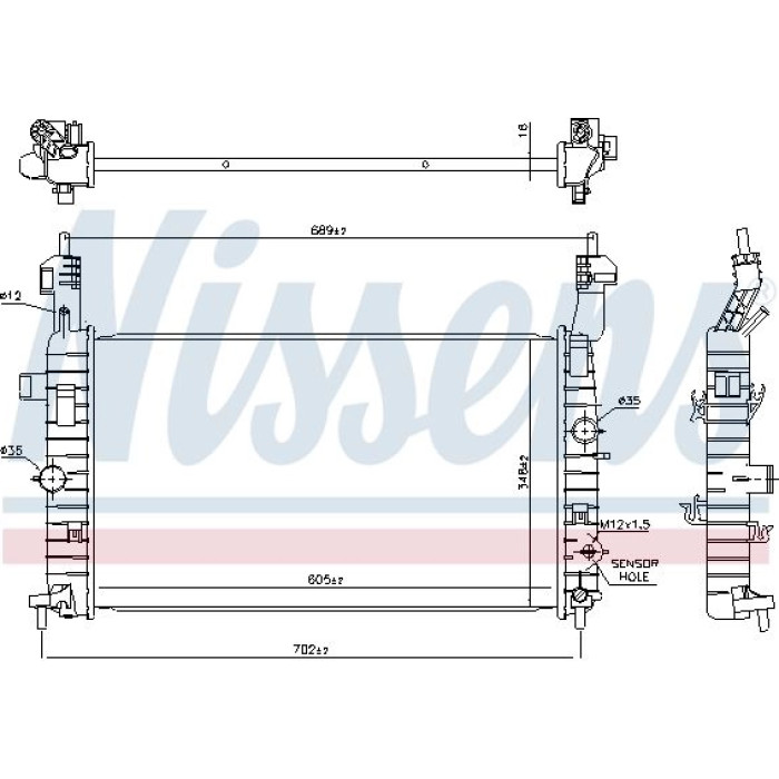 Nissens Wasserkühler PKW 630748 Nissens Wasserkühler PKW 630748