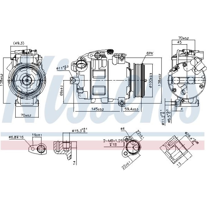 Nissens Kompressor 890068 Nissens Kompressor 890068