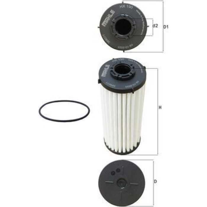 MAHLE Hydraulikfilter, Automatikgetriebe HX 190D MAHLE Hydraulikfilter, Automatikgetriebe HX 190D