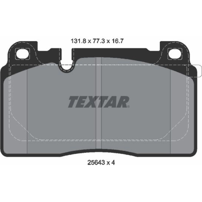 Textar Bremsbelagsatz 2564305 Textar Bremsbelagsatz 2564305