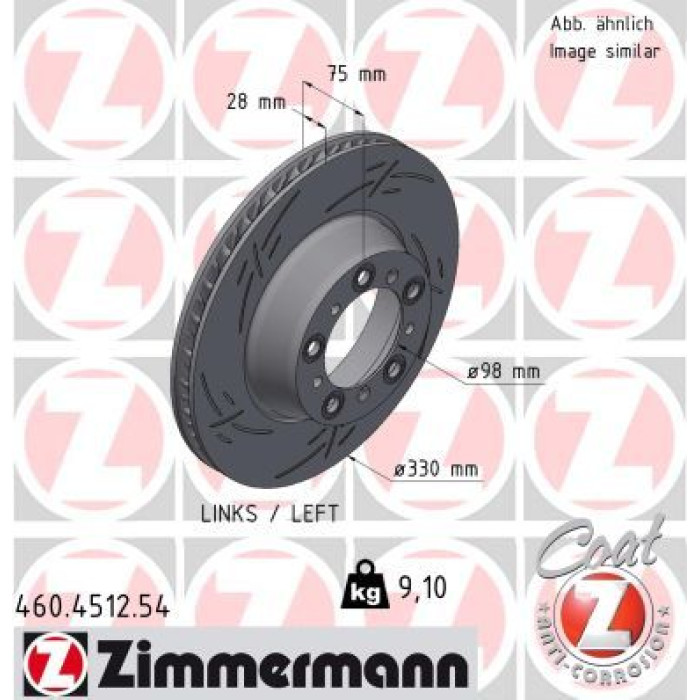 Zimmermann Bremsscheibe 460.4512.54 Zimmermann Bremsscheibe 460.4512.54