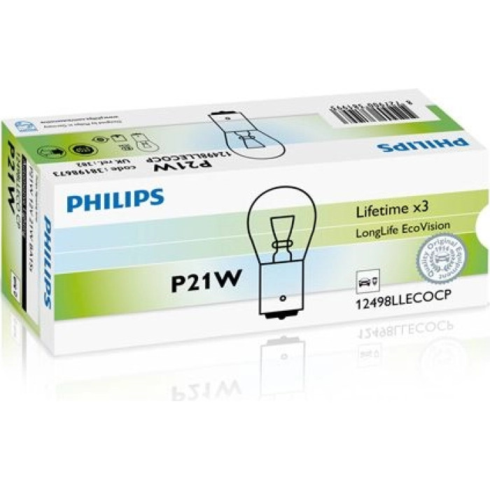 12498LLECOCP PHILIPS P21W Glühlampe LongLife EcoVision 12 V 21 W BA15s - 12498LLECOCP - l 12498LLECOCP PHILIPS P21W Glühlampe LongLife EcoVision 12 V 21 W BA15s - 12498LLECOCP - l