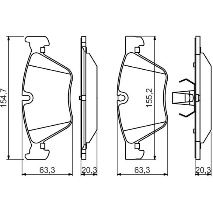 Bosch Bremsbelagsatz 0 986 494 705 Bosch Bremsbelagsatz 0 986 494 705