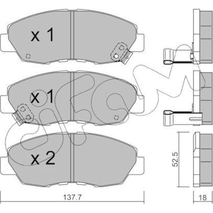 CIFAM Bremsbelagsatz, Scheibenbremse 822-384-0