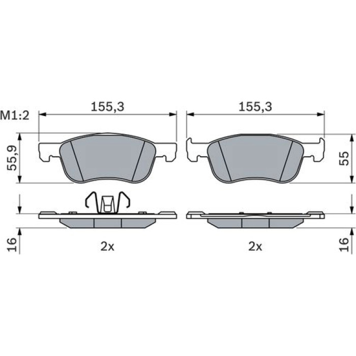 Bosch Bremsbelag 0 986 424 867 Bosch Bremsbelag 0 986 424 867