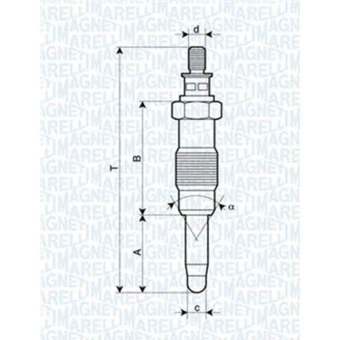 Magneti Marelli Glühkerze 062583003304 Magneti Marelli Glühkerze 062583003304