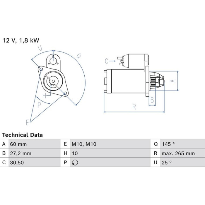 Bosch Starter 0 986 024 820 Bosch Starter 0 986 024 820