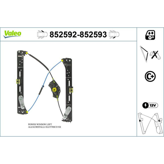 VALEO 852593 Fensterheber VALEO 852593 Fensterheber