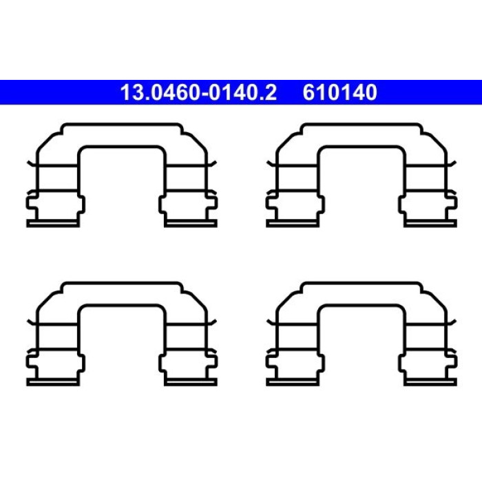 ATE Zubehörsatz Bremsbeläge 13.0460-0140.2 ATE Zubehörsatz Bremsbeläge 13.0460-0140.2
