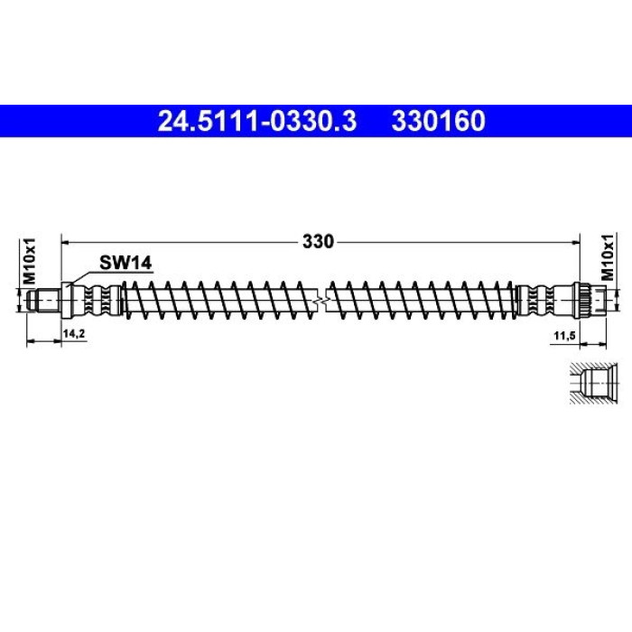 ATE Bremsschlauch 24.5111-0330.3 ATE Bremsschlauch 24.5111-0330.3