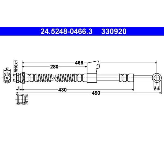 ATE Bremsschlauch 24.5248-0466.3 ATE Bremsschlauch 24.5248-0466.3