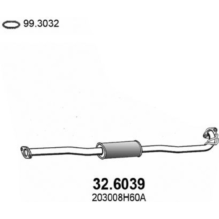 ASSO Mittelschalldämpfer 32.6039 ASSO Mittelschalldämpfer 32.6039