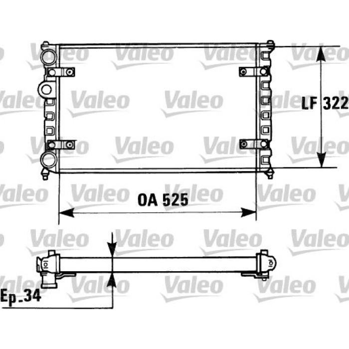 Valeo Motorkühler 730947 Valeo Motorkühler 730947