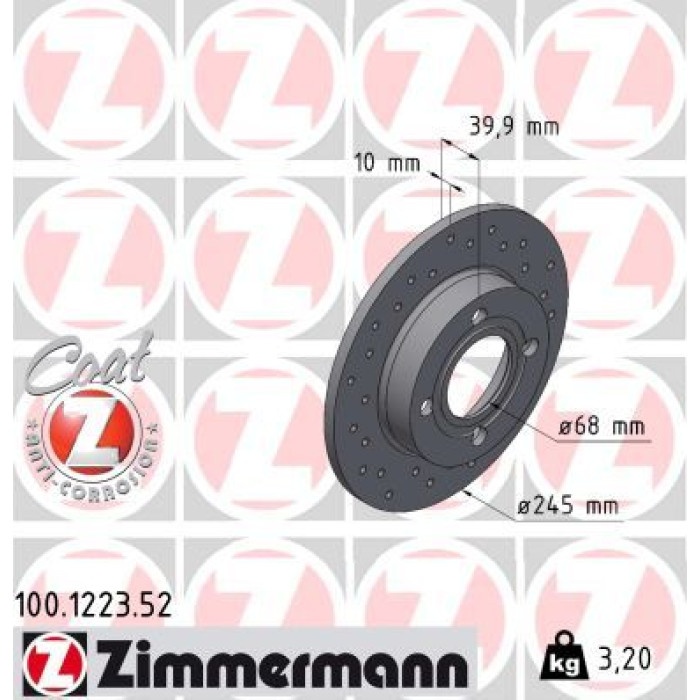 Zimmermann 12 482 001 Sport Bremsscheibe Hinterachse Sport 100.1223.52 Zimmermann 12 482 001 Sport Bremsscheibe Hinterachse Sport 100.1223.52