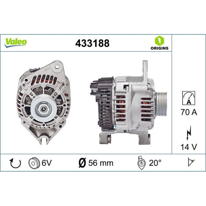 433188 Valeo Lichtmaschine 433188
