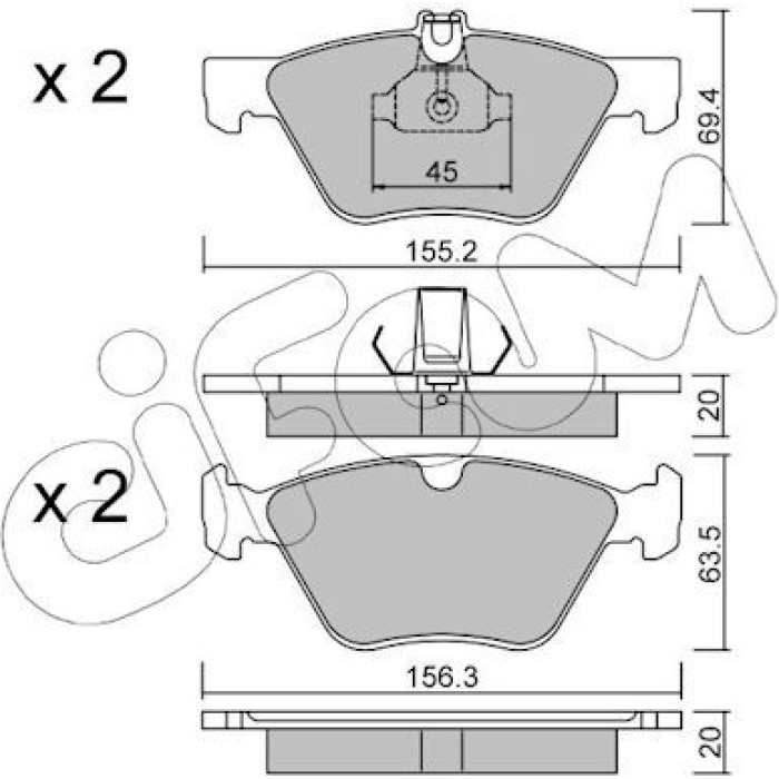 CIFAM Bremsbelagsatz, Scheibenbremse 822-252-0