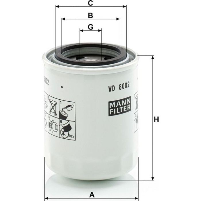 MANN-FILTER Industriefilter WD 8002 MANN-FILTER Industriefilter WD 8002