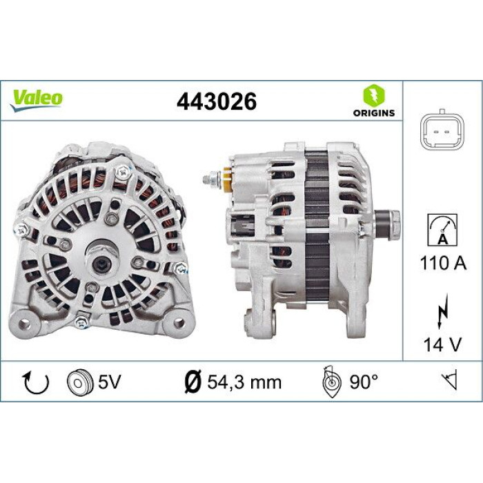Valeo Lichtmaschine 443026 Valeo Lichtmaschine 443026