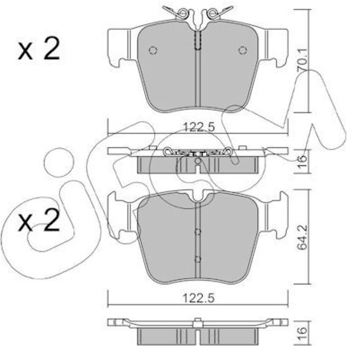 CIFAM Bremsbelagsatz, Scheibenbremse 822-1135-0