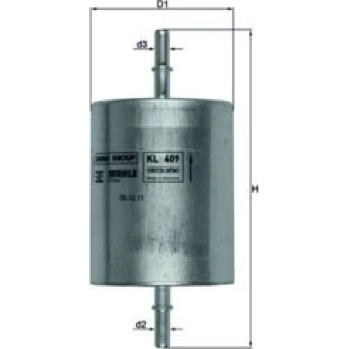 MAHLE Kraftstofffilter KL 409 MAHLE Kraftstofffilter KL 409