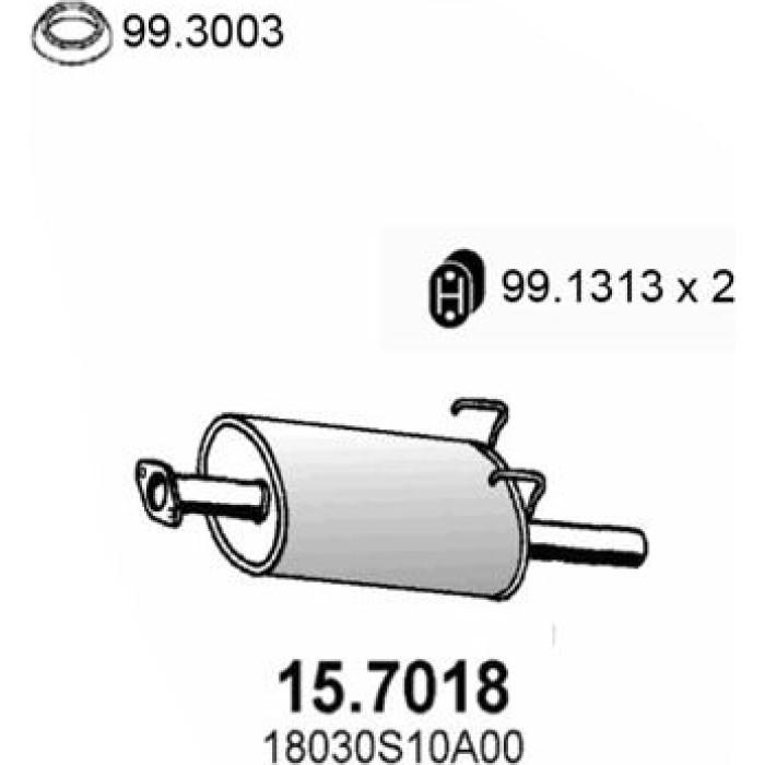 ASSO Endschalldämpfer 15.7018