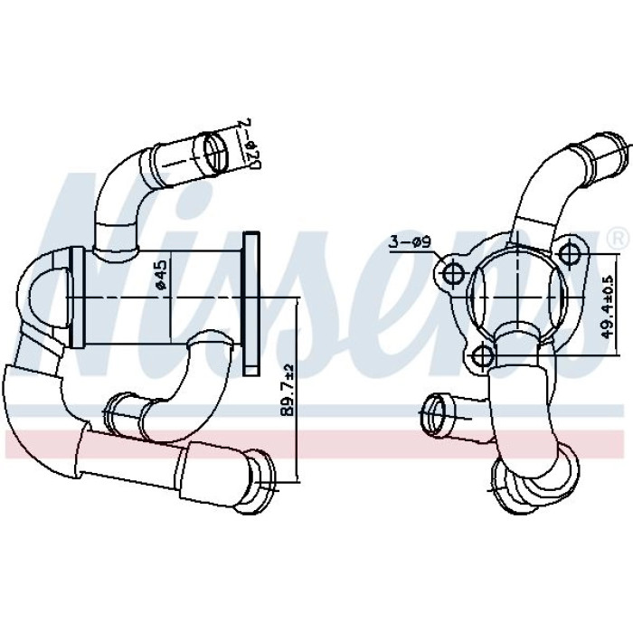 Nissens AGR-Kühler 989433 Nissens AGR-Kühler 989433