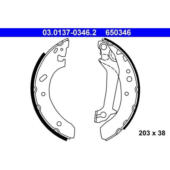 ATE Bremsbacken 03.0137-0346.2