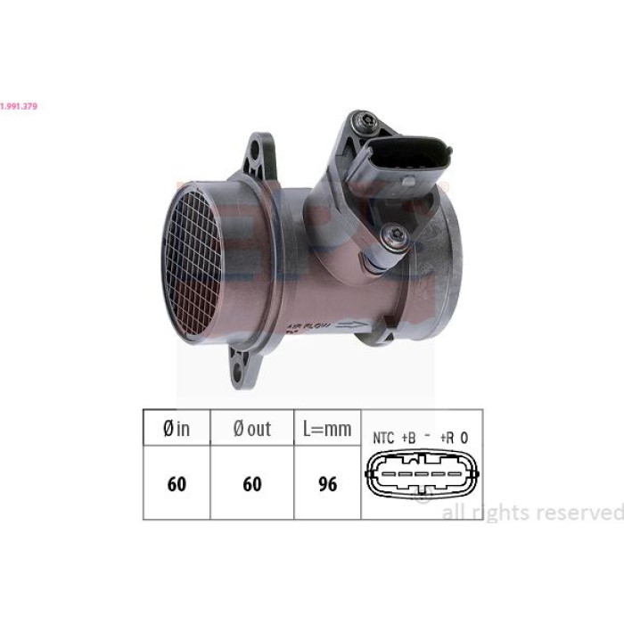 EPS Luftmassenmesser Luftmengenmesser 1.991.379 EPS Luftmassenmesser Luftmengenmesser 1.991.379