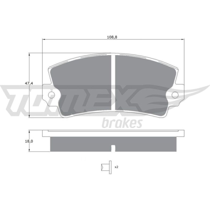 TX 10-434 TOMEX brakes Bremsbelagsatz, Scheibenbremse TX 10-434 TX 10-434 TOMEX brakes Bremsbelagsatz, Scheibenbremse TX 10-434