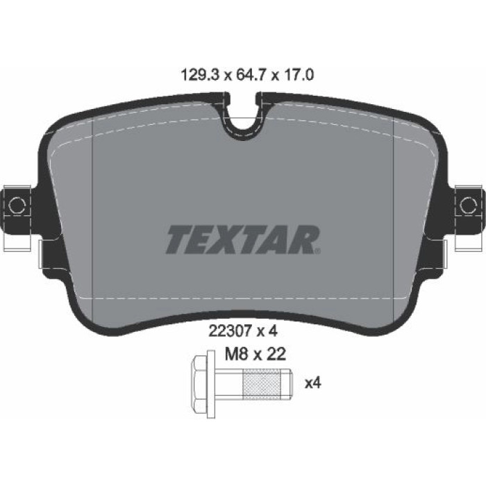Textar Bremsbelagsatz 2230701 Textar Bremsbelagsatz 2230701